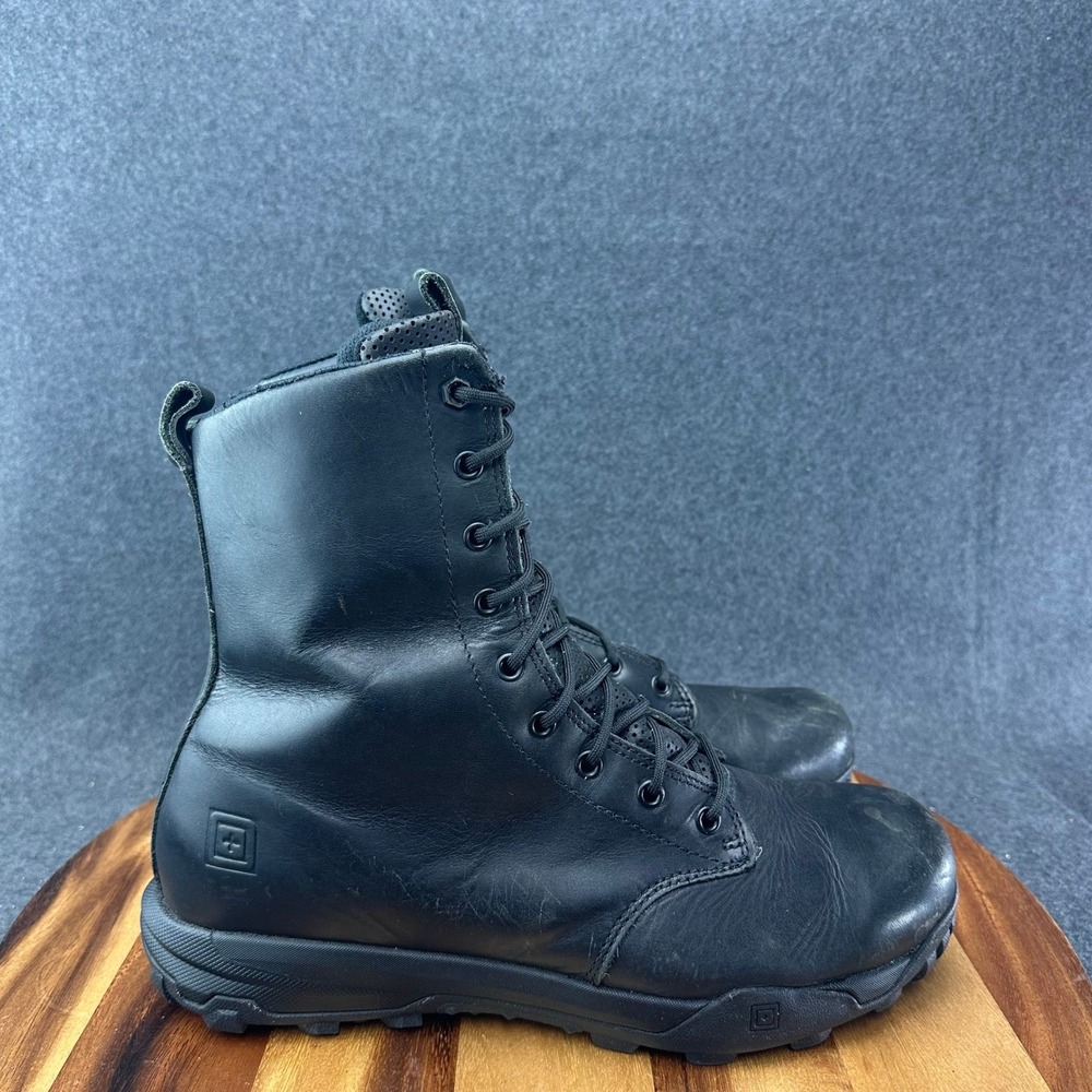 5.11 Tactical A/T 8" HD Military Tactical Boots Mens Size 12 Black Lace Up